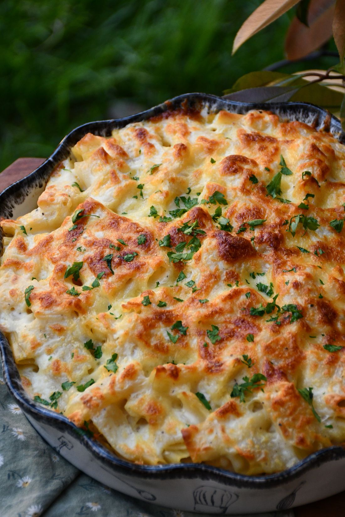 Baked pasta with mozzarella