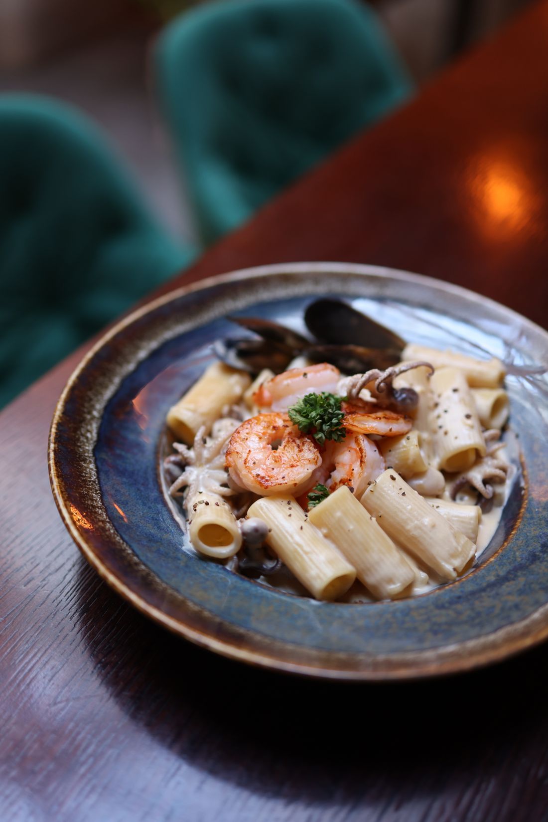 Frutti di mare pasta with shrimp